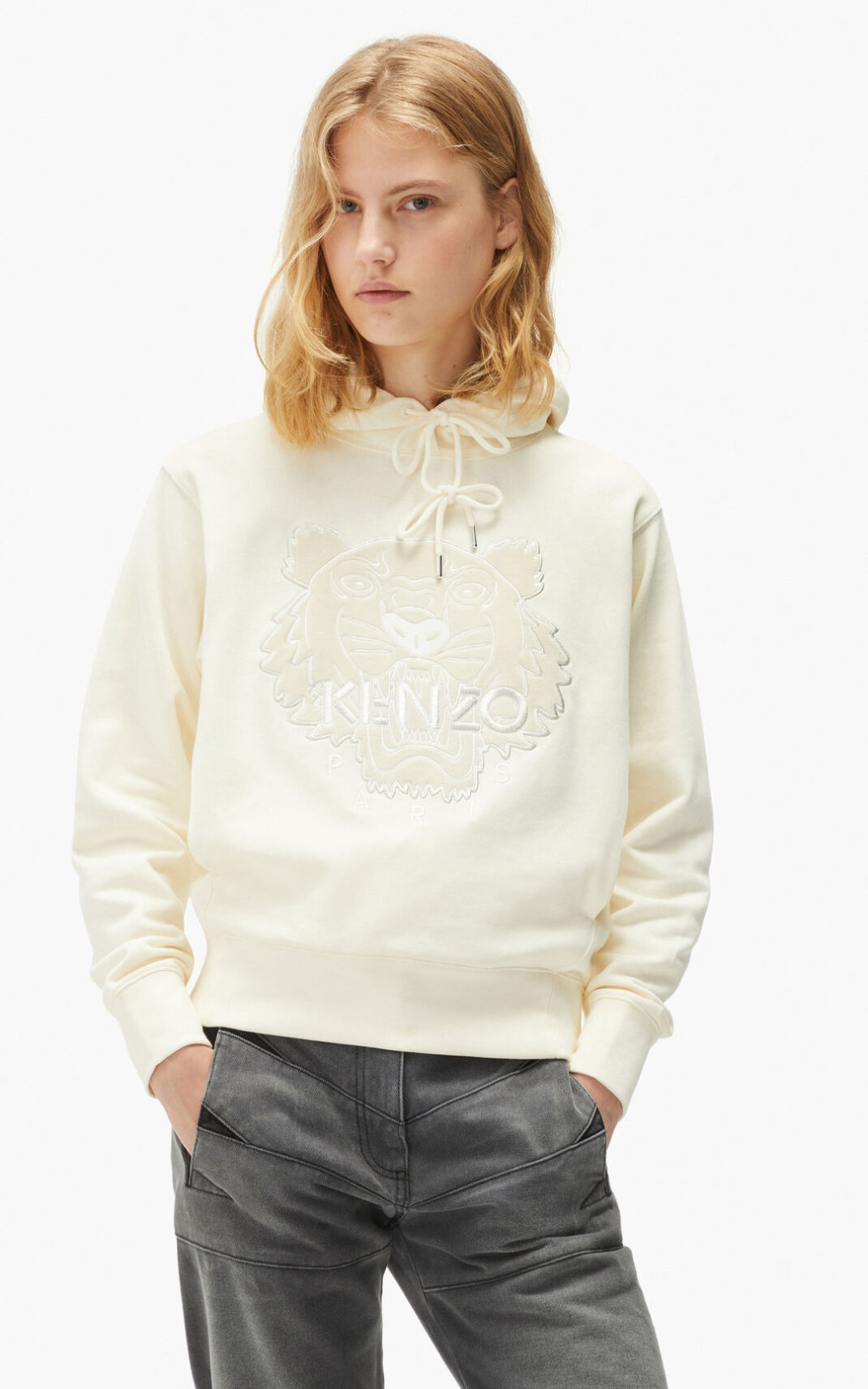 Sudaderas Con Capucha Kenzo The Invierno Capsule Tiger Mujer Blancas NHE345967